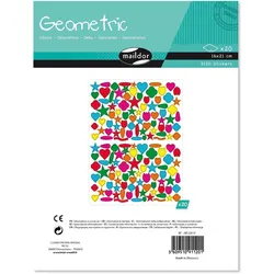 Maildor Geometrisch, 20 Stickerbogen 16x21cm, Verzierungen - Mehrfarbig AE120O