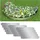 vidaXL Flexible Rasenkante 100 x 14 cm 15 Stück silberfarben