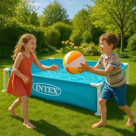 Intex Mini Frame Pool 122 x 122 x 30 cm blau