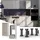 Vicco Mikrowellenschrank Fame-Line 60 x 0 x 0 cm Grau-Beige