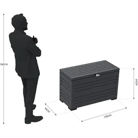 Weide Gartenbox | Robuste 284L Aufbewahrungslösung | 100% x 64 x 46 cm