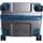 Saxoline Elite Trunk 4-Rollen 77 cm / 105 l blau/silberfarben