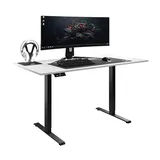 lookway SCHREIBTISCH SPACE GAMING höhenverstellbar mit Metallbeinen schwarz/weiß