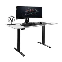 lookway SCHREIBTISCH SPACE GAMING höhenverstellbar mit Metallbeinen schwarz/weiß