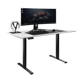 lookway SCHREIBTISCH SPACE GAMING höhenverstellbar mit Metallbeinen schwarz/weiß