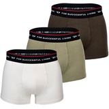 Diesel Herren Boxershorts, 3er Pack - UMBX-DAMIENTHREEPACK, Trunks, Cotton Stretch Khaki/Beige 2XL