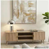 Idimex ALMA TV-Lowboard 140 cm Braun MDF/Metall