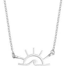 Elli Elli Halskette Sonnenaufgang Meere Wellen Motiv Sommer 925 Silber Ketten   Damen 