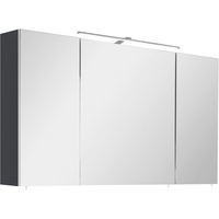 Spiegelschrank OPTIFIT "Ava" Schränke Gr. B/H/T: 109 cm x 68 cm x 17,5 cm, 3 St., grau (anthrazit glanz) Bad-Spiegelschränke