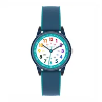 Cander Berlin MNA 0130 K Kinderarmbanduhr Klett Armbanduhr Kinder Mädchen Junge 3 ATM wasserdicht Lernuhr analog blau