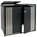 Proregal Mülltonnenverkleidung 122 x 132 x 84 cm anthrazit