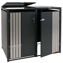 Proregal Mülltonnenverkleidung 122 x 132 x 84 cm anthrazit