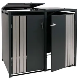 Proregal Mülltonnenverkleidung 122 x 132 x 84 cm anthrazit
