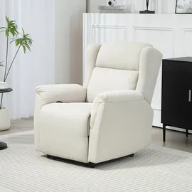Homcom Relaxsessel Fernsehsessel mit Liegefunktion Polyester 80 x 101 x 94 cm Beige