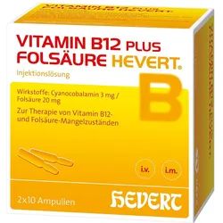 Vitamin B12 plus Folsäure Hevert Ampullen-Paare