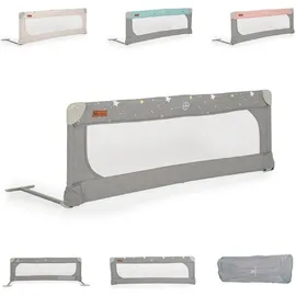 Cangaroo Bettschutzgitter Leinen 130 cm Bettgitter Rausfallschutz Front klappbar grau