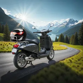 Tectake tectake® Motorradkoffer Sergej Volumen 22 l, großer Reflektor Schwarz