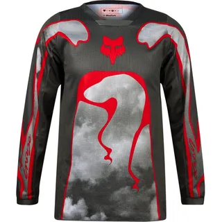 Fox 180 Atlas Motocross Jersey, grau-rot, M