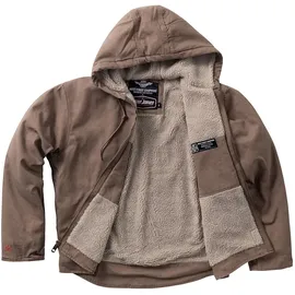 West Coast Choppers Lined Canvas Work Jacke - Frontier Brown - 2XL