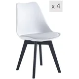 Nordlys Stuhl, Weiß, Kunststoff, 49x84x53 cm, Esszimmer, Stühle, Esszimmerstühle, Vierfußstühle