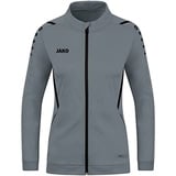 Polyesterjacke Damen steingrau/schwarz 36