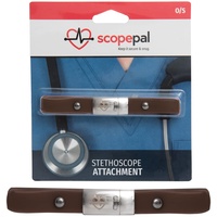 ScopePal Clip für Stethoskope, Stethoskop-Clip für Ärzte, Krankenschwestern, Medizinstudenten, Stethoskop-Zubehör kompatibel mit 3M Littmann Classic III, Lightweight II S.E, und mehr, Braun