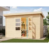 Gartenhaus Holz 28mm Kolbin 9 MIT XXL TÜR 364x304 cm Gerätehaus Pultdach AKTION