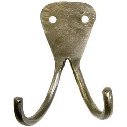 Chic Antique Haken mit zwei Haken, Länge 9, Breite 7 cm
