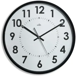 Orium Wanduhr lautlos Durchmesser 30cm schwarz