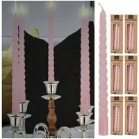 Cepewa Stabkerze Twisted 20 cm rosa