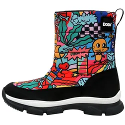 Snowboots DOGO "Damen Nortia It Is Okay Vegan Damen Boots / Female", Damen, Gr. 39, Normalschaft, schwarz, Lederimitat, Schuhe, Vegan