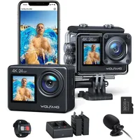 WOLFANG GA200 Action Cam 4K 24MP Unterwasserkamera WiFi 40M wasserdicht