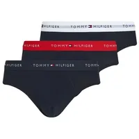 Tommy Hilfiger Underwear Slip 3P BRIEF DTM (Packung, 3-St., 3er) mit Logo-Elastikbund blau XL (54)