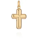 NKlaus Kreuzanhänger Kettenanhänger 18x13mm Kreuz Design 333 Gelb Gold (1 Stück)