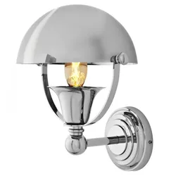 Casa Padrino Luxus Wandleuchte NYC Vintage Banker Style vernickeltes Metall - Wand Leuchte Lampe