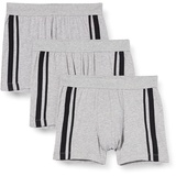 SCHIESSER 95/5 Shorts  Organic Cotton Streifen grau-meliert S 3er Pack