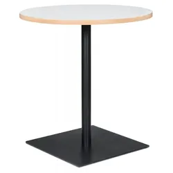 Runder Esstisch Melaminholz Metall | Küchentisch für 4 Personen | FUSION ROUND Designer Möbelstück | Modern Industrieller Stil | Kadima Design