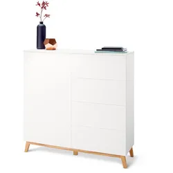 Tchibo - Kommode - 120x38x117,5cm - braun - Holz / Eschen-Massivholz