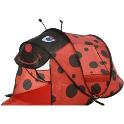 Kinder Pop-Up Strandmuschel Strandzelt Sichtschutz Zelt rot UV 50+