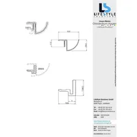 Glaszentrum Hagen 150 cm Regenrinne für Glasvordächer Silber 10,8