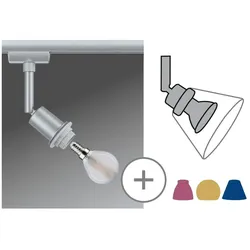 Paulmann URail Schienenspot DecoSystems Basic Einzelspot E14  max. 20W  dimmbar 230V Chrom matt 96968
