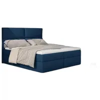 Xlmoebel Bett Designer Bett Chesterfield Gewebe Hotel Betten Doppelschlafzimmer (1-tlg., Boxspring Bett), Hergestellt in Europa blau