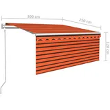 vidaXL Markise 3 x 2,5 m braun