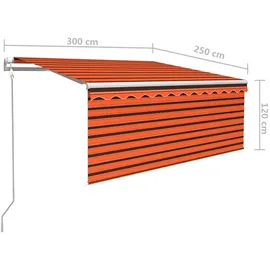 vidaXL Markise 3 x 2,5 m braun