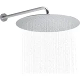 JOHO Regendusche Duschkopf aus Edelstahl mit Anti-Kalk-Düsen, groß 40cm Kopfbrause Set Rund Einbauduschköpfe Duschkopf Regenbrause Brausekopf mit Bombenfester Brausearm Wandarm (D40cm/40cm)