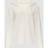 S.Oliver Loose Fit Kapuzenshirt mit Satin-Details, Offwhite, 38