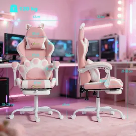 Vinsetto Gaming-Stuhl 63,5 cm x 53 cm Rosa