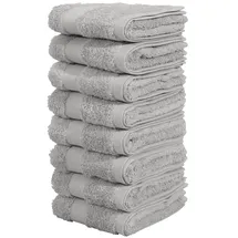 OTTO home Vanessa Handtuchset 30 x 50 cm hellgrau 8 St.