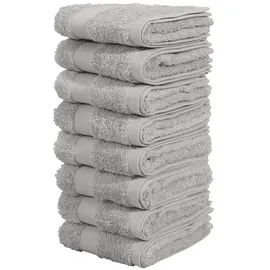 OTTO home Vanessa Handtuchset 30 x 50 cm hellgrau 8 St.