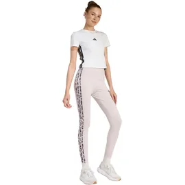 adidas Seasonal Essentials Leopard Print with 3-Stripes Damen Tights, lila - M